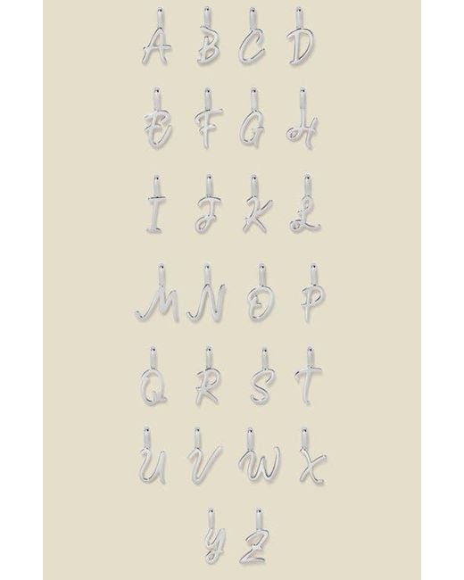 MADE BY MARY White Script Initial Charm