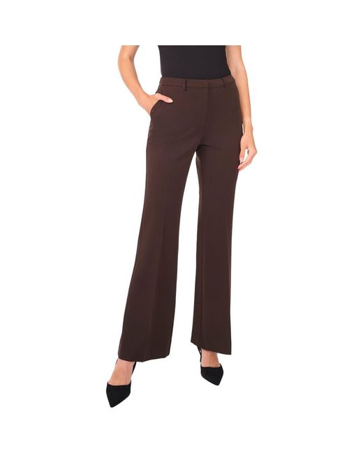 Halogen® Brown Slim Fit Flare Leg Pants