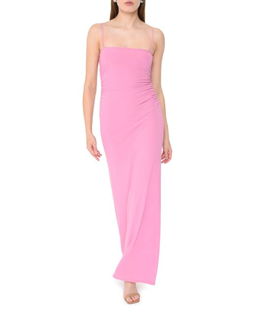 Wayf Pink Isabella Mesh Maxi Dress