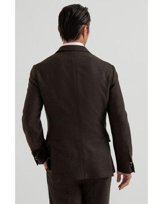 Brunello Cucinelli Black Prince Of Wales Cavallo Blazer for men