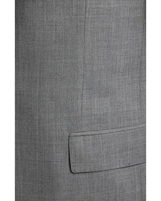 Jack Victor Gray Esprit Solid Stretch Wool Suit for men