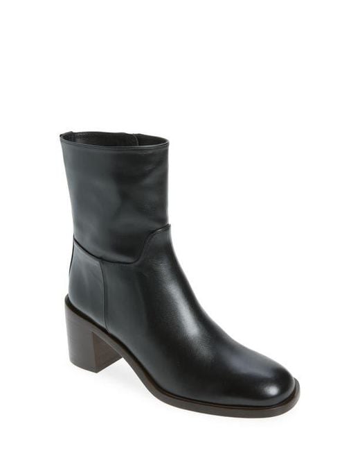 Stuart Weitzman Black Maris Zip Bootie