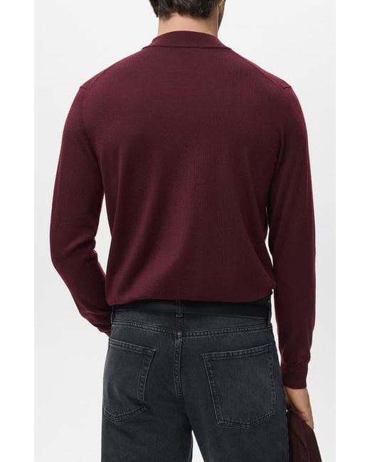 Mango Red Turtleneck Wool Sweater for men