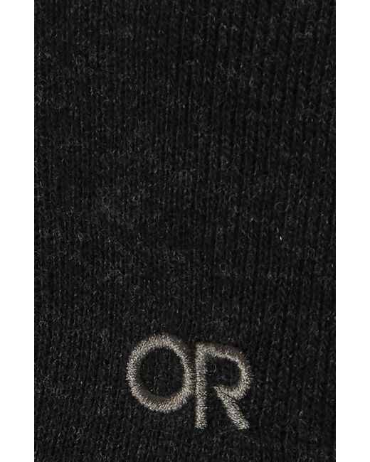 Outdoor Research Black Flurry Touchscreen Compatible Wool Blend Gloves for men