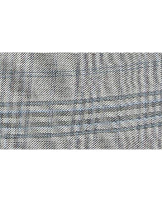 Boss Gray Hutson Slim Fit Plaid Sport Coat for men