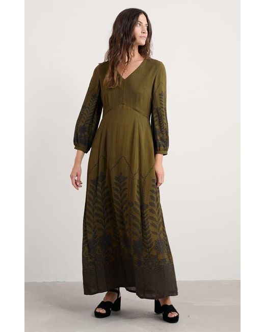 Seasalt Cornwall High Woods Printed Maxi Dress in Green | Lyst