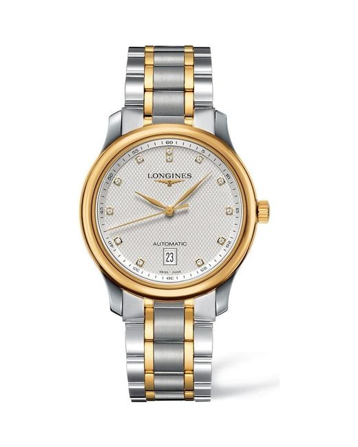 Longines Metallic Master Automatic Diamond Bracelet Watch, 38.5Mm