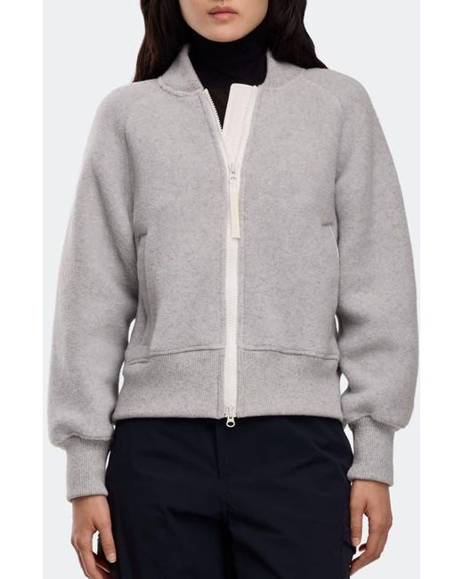 Canada Goose Gray Sierra Fleece Bomber Jacket