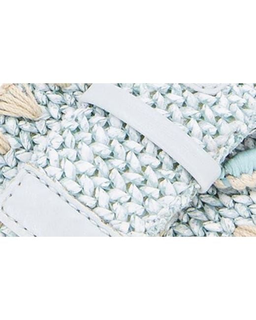 BCBGMAXAZRIA White Camri Buckled Raffia Slide Sandal