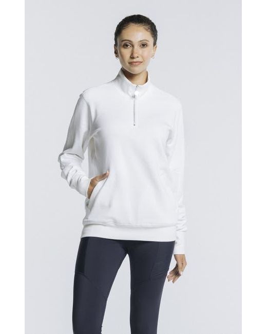 AVI White Pickleball Warmup Pullover