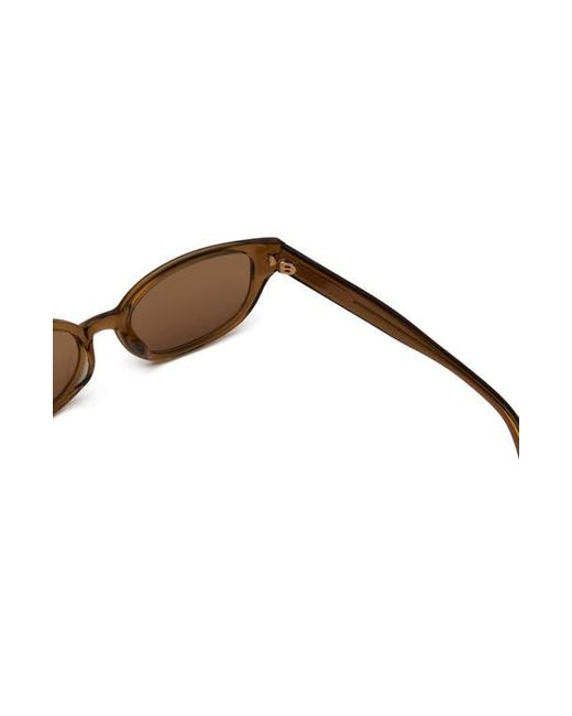 DEZI Brown Gia Rectangular Gradient Sunglasses