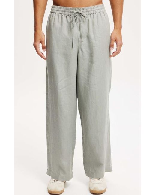 Cotton On Gray Super Baggy Linen Pant for men