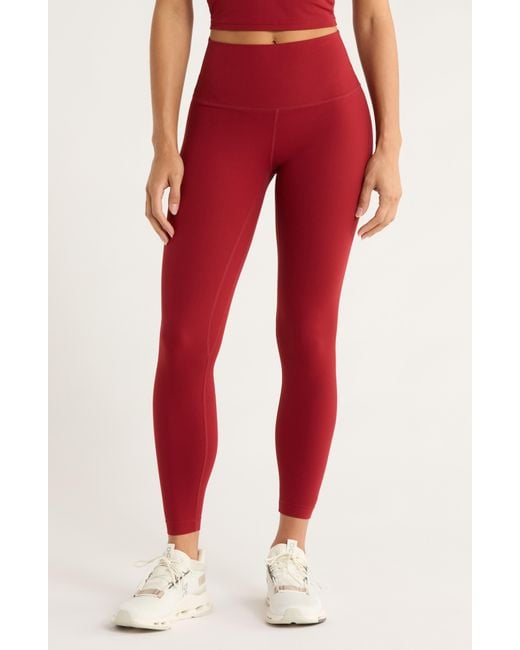 Mpg Red Ribbed Leggings
