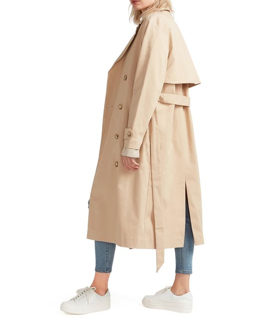 Belle & Bloom Natural Empirical Stretch Cotton Trench Coat
