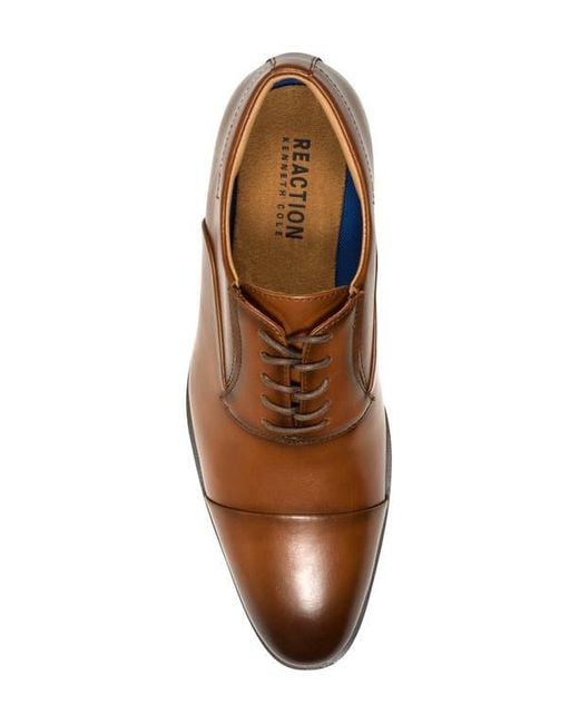 Kenneth Cole Brown Heath Cap Toe Oxford for men