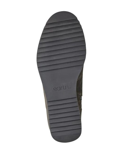 Earth Brown Cinto Platform Wedge Bootie