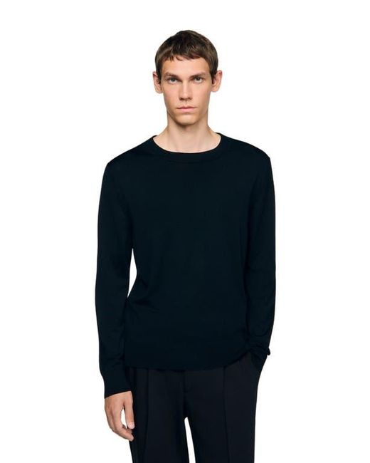 Sandro Blue Fine Knit Sweater for men