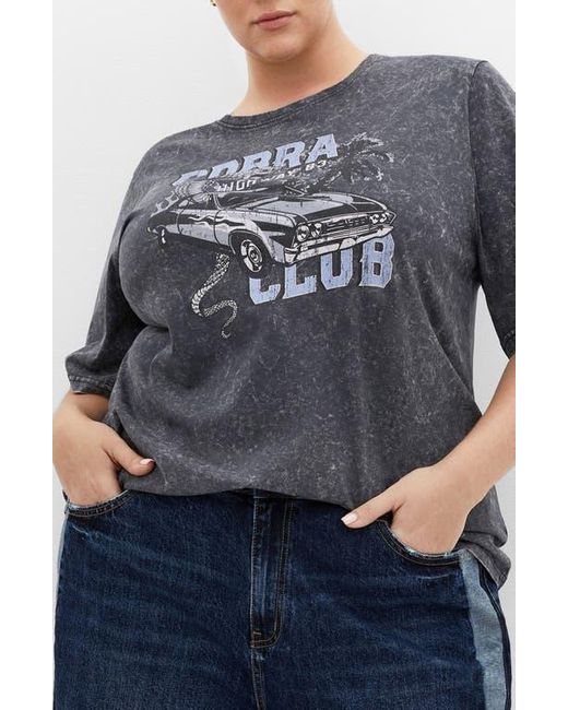 City Chic Gray Kyra Cotton Graphic T-Shirt