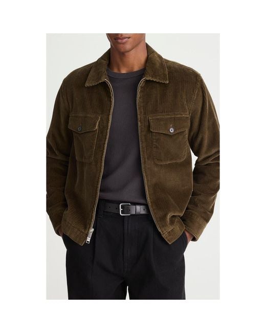 Madewell Brown Corduroy Zip Jacket for men