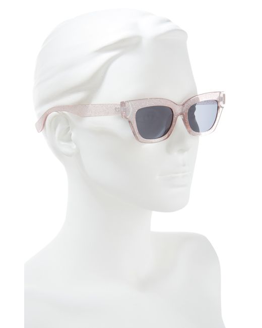 BP. Multicolor Glitter 50mm Rectangular Sunglasses