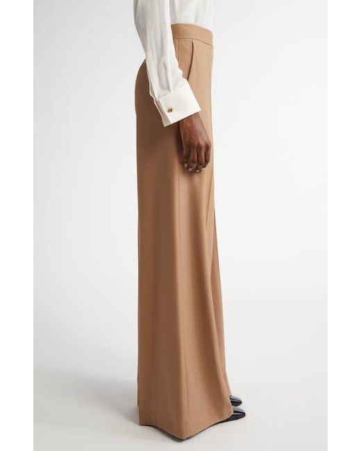 Max Mara Ninfa Virgin Wool Ultra Wide Leg Pants in Brown | Lyst