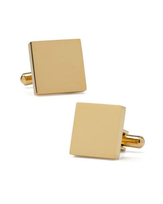 Cufflinks Inc. Metallic Engravable Square Cuff Links for men