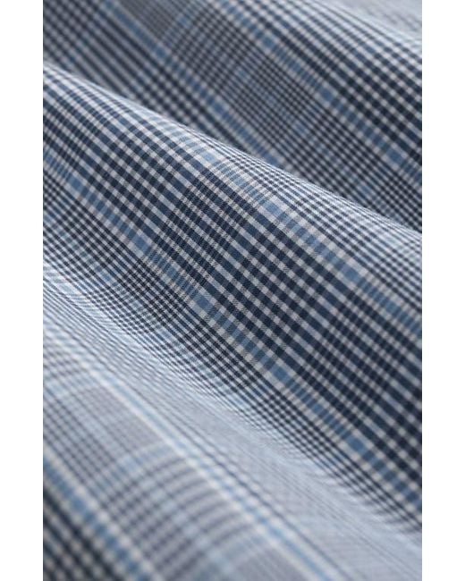Brooks Brothers Blue Performance Glen Plaid Button-Up Shirt for men