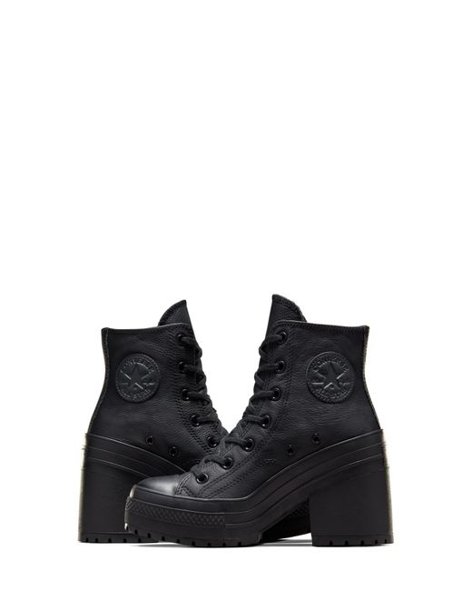 Converse Black Chuck 70 De Luxe Block Heel High Top Sneaker