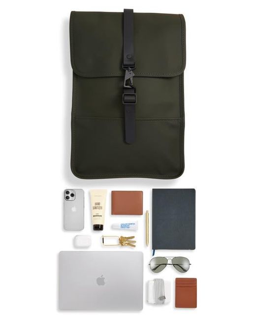Rains Green Mini Waterproof Backpack for men