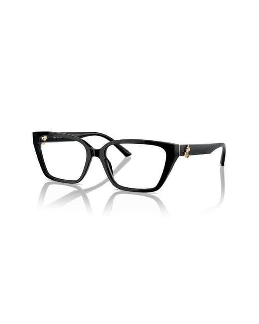 Jimmy Choo Black 55Mm Cat Eye Optical Glasses