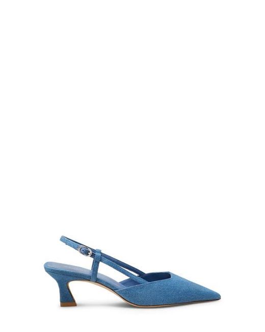 Stuart Weitzman Blue Vinnie 50 Slingback Pump