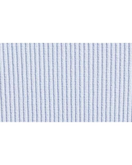 St. John Blue Mixed Stitch Flatback Rib Jacket