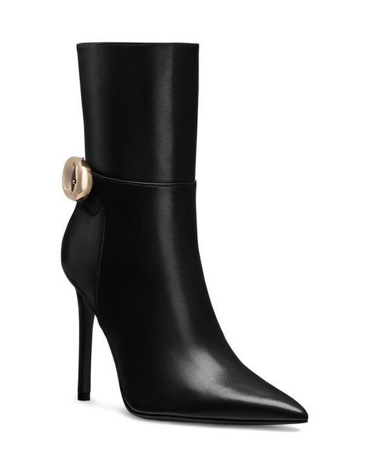 Stuart Weitzman Black Stuart Power Buckle Bootie