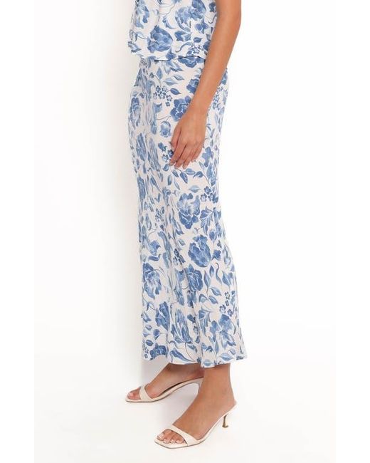 Petal & Pup Blue Claud Floral Maxi Skirt