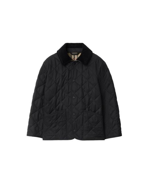 Burberry Black Quilted Barn Jacket for men