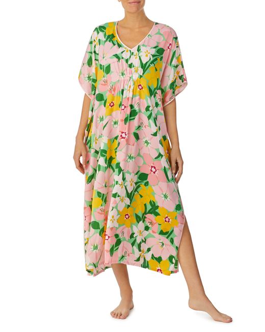 Kate Spade Floral Caftan in Yellow Lyst