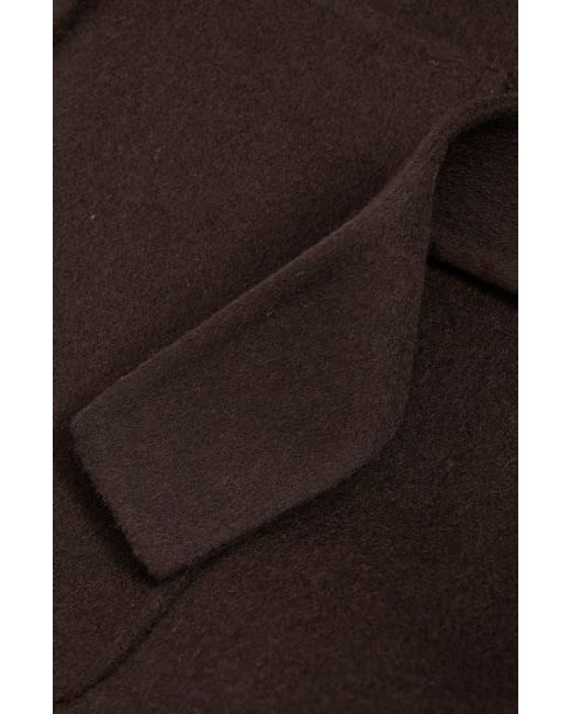 Reiss Black Lucia Belted Wool Blend Coat