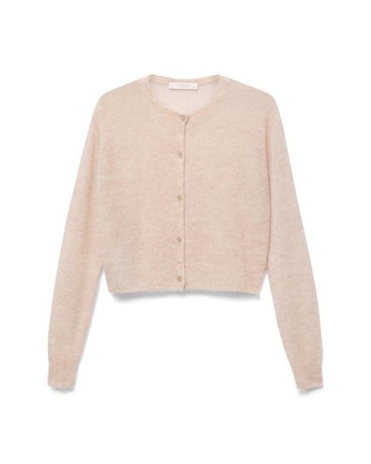 Mango Black Crop Cardigan