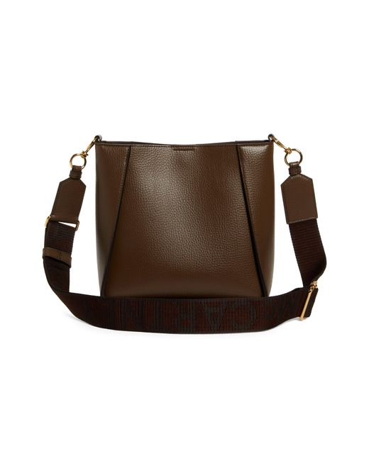 Stella McCartney Brown Mini Faux Leather Crossbody Bag