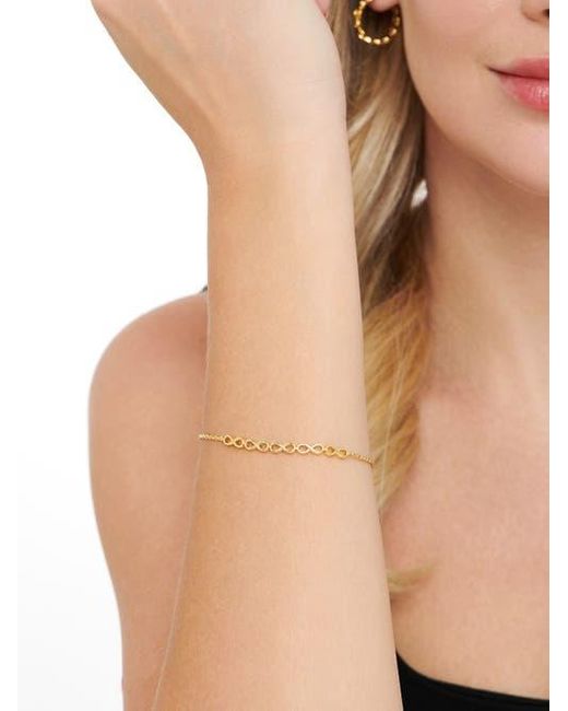 DEVATA Metallic Infinity Chain Bracelet