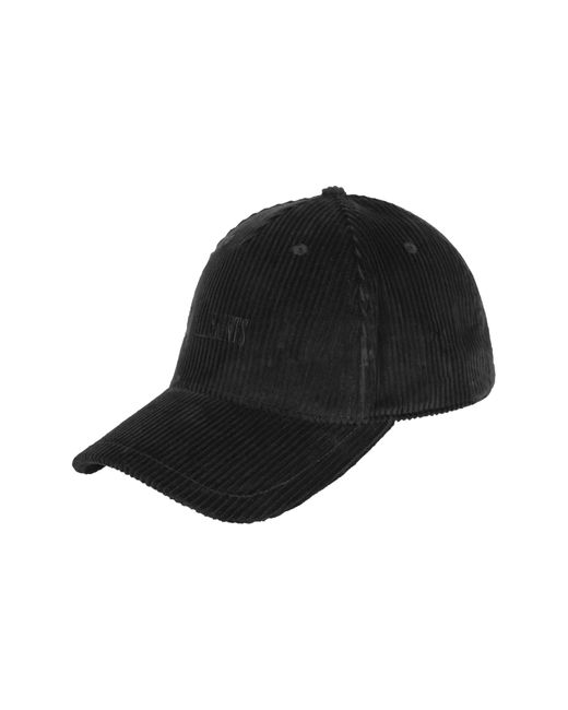 AllSaints Black Wool Blend Corduroy Baseball Cap for men