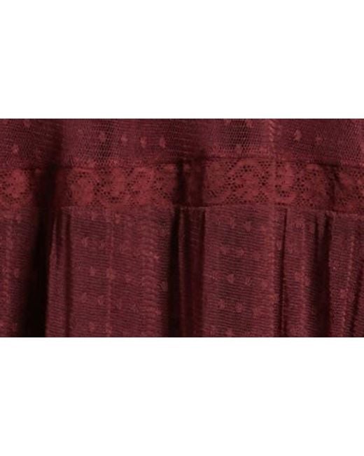 Lucky Brand Purple Tulle Maxi Dress