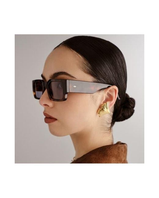 Le Specs Brown Contemplation 54Mm Rectangular Sunglasses for men