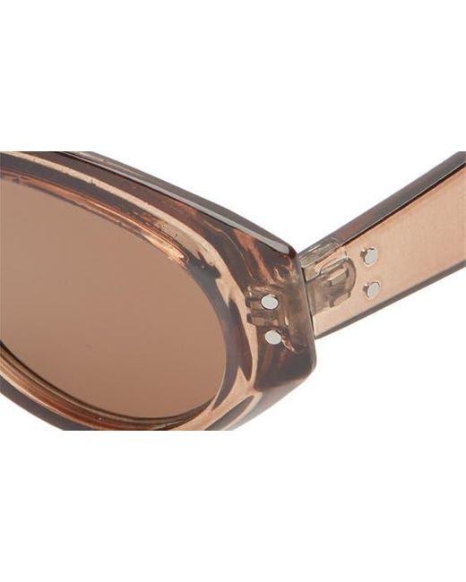 BP. Brown 50mm Oval Sunglasses