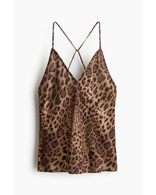 H&M Blue Low-Back Strappy Top
