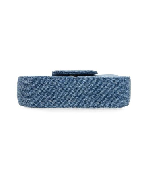 Justine Clenquet Blue Dylan Denim Top Handle Bag