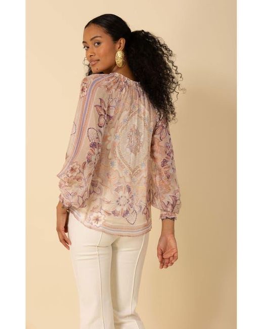 Hale Bob Natural Michaela Chiffon Top