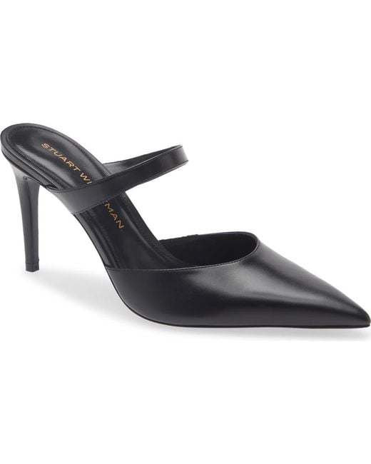 Stuart Weitzman Blue Power Mule 85
