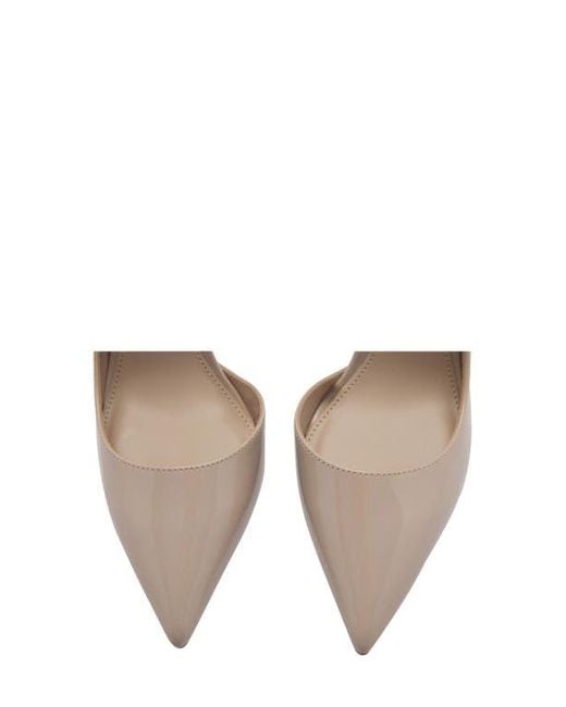 Mango Gray Half D'Orsay Pointed Toe Pump