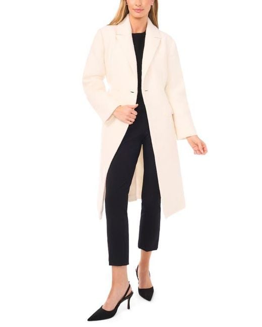 Halogen® Black Double Breasted Bouclé Coat